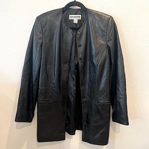 Saks Fifth Avenue Women’s Jacket The Works Black Faux Leather